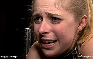 Busty blonde ass plugged and fucked