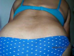 Jasmin Strip Tease and Flashing Her Big Naked Booty with Chocolaty Hole