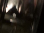 Huge dildo ride on a tank