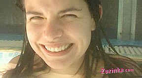 Orgasm in a swimming pool