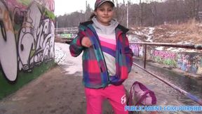 Amateur Yana the street dancer fucks to be on talent TV Show