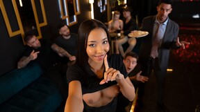 Waitress Lia Lin Public Bar Fuck with Jimmy Bud