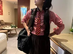 School GF gets a hard rough doggystyle sex