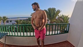Peeing on the Balcony on Holiday