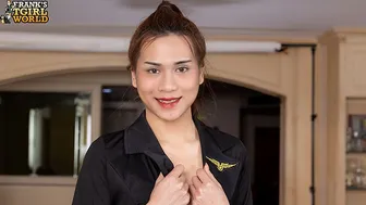 Thai Shemale Cookie Strips Teases and Masturbates Solo