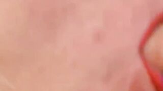 Oral Jizzed Fellatio Cum drink - Close up