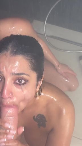 Hot Shower with My Friend Yasmina Khan and Her Boyfriend Brady Bud