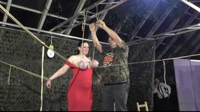 SlaveMo - Extreme Breast Bondage and Humiliation Lesson in Public - Part 2 wmv