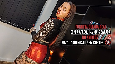 Punheta guiada real com a Arlequina mais safada do xvídeos- gozada no rosto sem cortes!