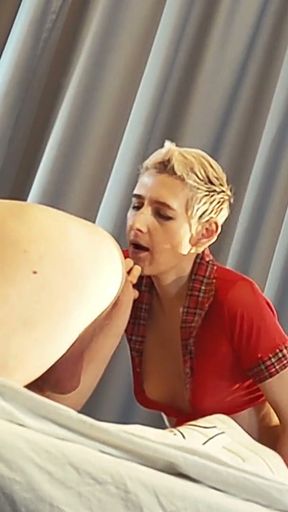 She gets horny from FACE FARTING!   Clip 2