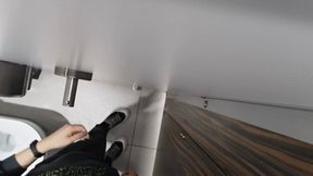 Relase HUUGE fart on toilet in shopgallery