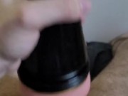 Pocket pussy gives me loud shaking orgasm