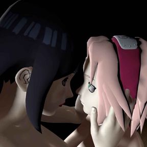 Hinata and Sakura First Lesbian Experience