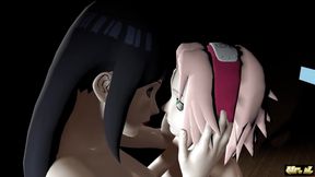 Hinata and Sakura First Lesbian Experience