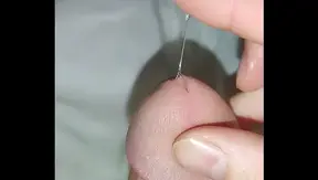 Throbbing Cock Thrills in Messy Edging Session with Intense Cumshot Vocals