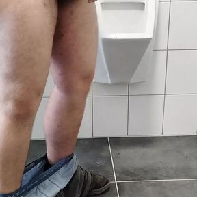 Cum in office toilet