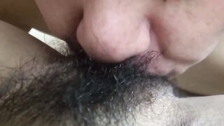 Bushy chinese Moans while I Destroy her Slit