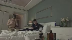 Mature Man Pounds Two Cute Twinks at Party