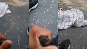 wanking in public