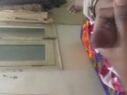 Nude Indian man playing with his cock