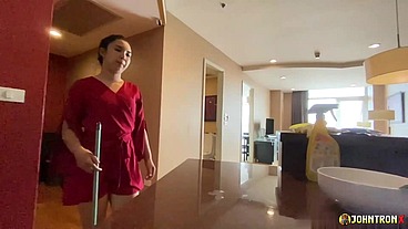 JohnTronX- fucking my Maid in Hong Kong and finish with creampie