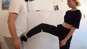 Emo Girl Ballbusting