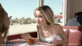 Guy captures & anal fucks blondes