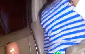 Black Crossdresser Receives a Handjob