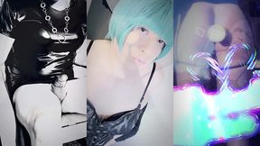 hot sissy slut kandi kane sexy brazilian porn star shemale masturbates while smoking cigarette