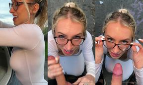 dani day gets cummed all over her eyeglasses porn video