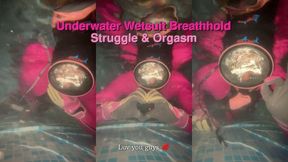 Underwater Breathhold Wetsuit Masturbation - Struggle & Orgasm!