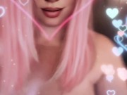 Megurine Luka Plays with her big boobs