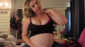 Step Sis Catches You Worshiping Pregnant Tits and Belly