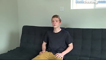 Auditioning ginger jerking off until cumshot