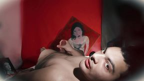 Sexy Gentleman Number One Masturbating In Bed With Pictures Of Women Hand Painted By Himself Until He Finishes