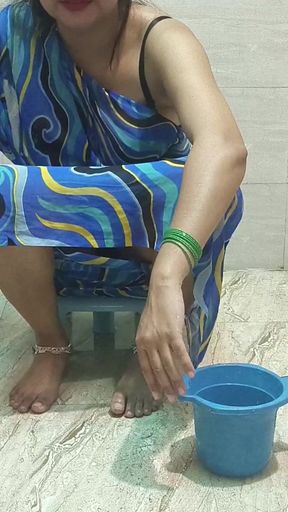 Stepmom Lets Stepson Fuck Her While Cleaning the Clothes