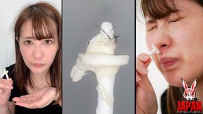 Karen Kyowa waxes her nose and drips snot without holding back