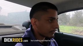 Pervert Taxi Driver Entices His Gay-For-Pay Passenger And Trains Him How To Fellate - DickRides