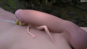 campanilla follando con desconocido en el bosque