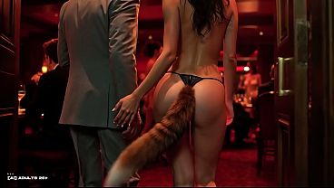 [AI-generated] Oriental Techno (watch with sound) Luxury AI Strip Club - Fox Tail Hostess, Sensual Go-Go Dancers & Private VIP Tease