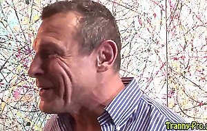 Tranny whore cum covered