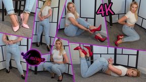 Showing Off My High Heels And Cuffs 4K