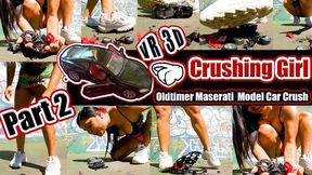 Virtual Reality VR 3D - Part 2 Maserati Total Crush with Fila Sneaker barefoot in my sweaty Fila Sneaker, destroyed, kicked, trampled, crushed, smashed, crushed, Crushing Trample Crush Video cars