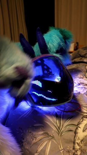 Blue Helmet Glow in Dark