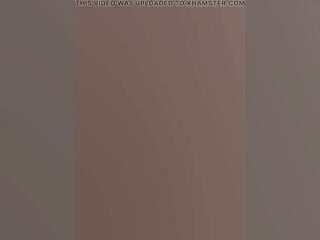 Old and short haired German lady dildoing her muff after a shower