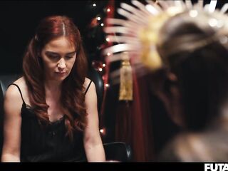 Angel Swallowing Tgirl Cum - Redhead Mesmerized Into Submission by Futanari Witch