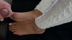 Watching a Movie Turned Into Feet Fuck