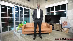 Tall Black Man Delights Petite White Woman in Reverse Intercourse