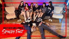 Smelly Sock Challenge: Nara and her crew make nerdy losers to inhale weeks-worn socks (720 EN-sub) Foot Smelling - Foot Domination - Foot Humiliation - Sweaty Feet