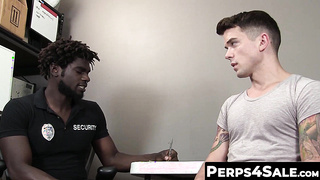 Naughty Twink Crook Fucked by Big Black Cocked Guard 2